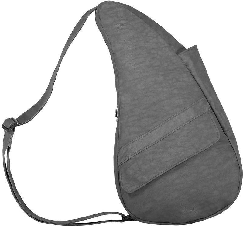 AmeriBag 15" Nylon Healthy Back Bag Ergonomic Crossbody Sling for Everyday Use, Travel & Walking Comfort (Stormy Grey) - Image 4
